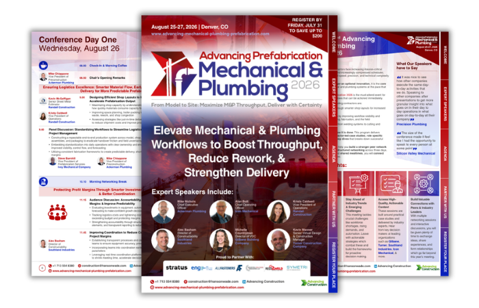 2nd Advancing Mechanical & Plumbing Prefabrication 2026 Brochure